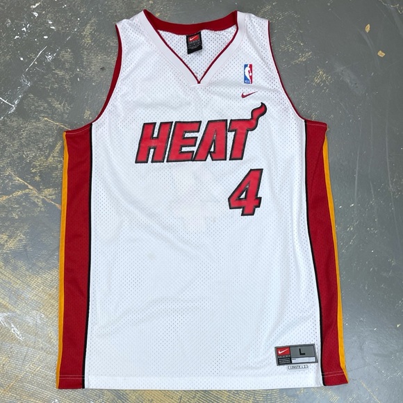 Nike Caron Butler Miami Heat Swingman Jersey Large Vintage Stitched White Hot - Picture 11 of 11